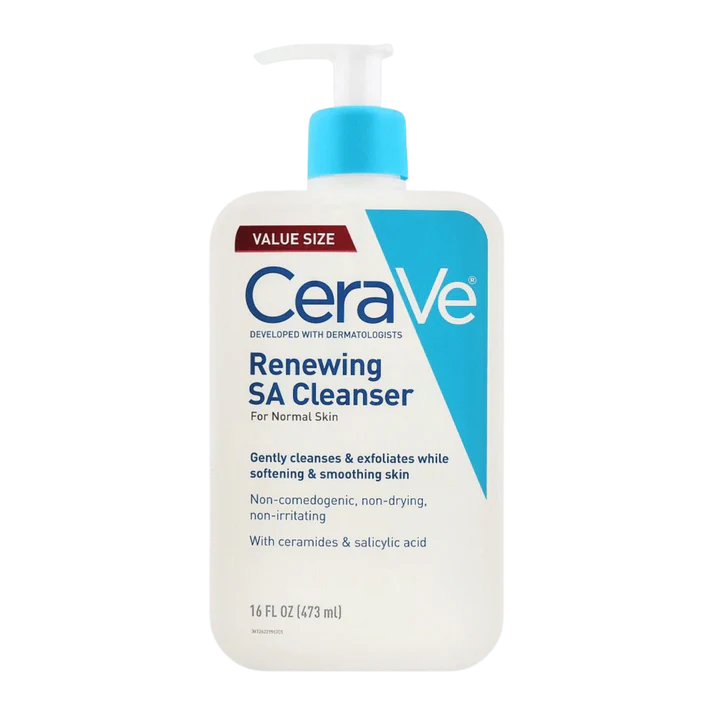 CeraVe Renewing Salicylic Acid Cleanser, Formulated with Hyaluronic Acid, Niacinamide