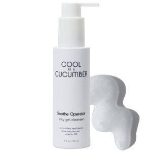 Cool as a Cucumber Soothe Operator Silky Gel Cleanser with Glycerin Gentle Cleanser Vitamin B5 Rosemary Extract Vegan Fragrance Free Non-Comedogenic Oil-Free Non-Stripping 4 fl oz