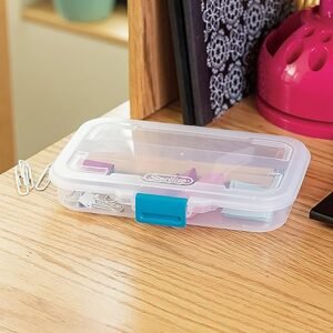 Sterilite 17248612 8-1/2" Small White Plastic Divided Box