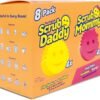 Scrub Daddy 4 Scrub Daddy Sponges & 4 Scrub Mommy Kitchen Sponges - Scratch-Free for Dishes & Multipurpose Cleaning - BPA Free & Made with Polymer Foam - Stain & Odor Resistant (8 Pack)